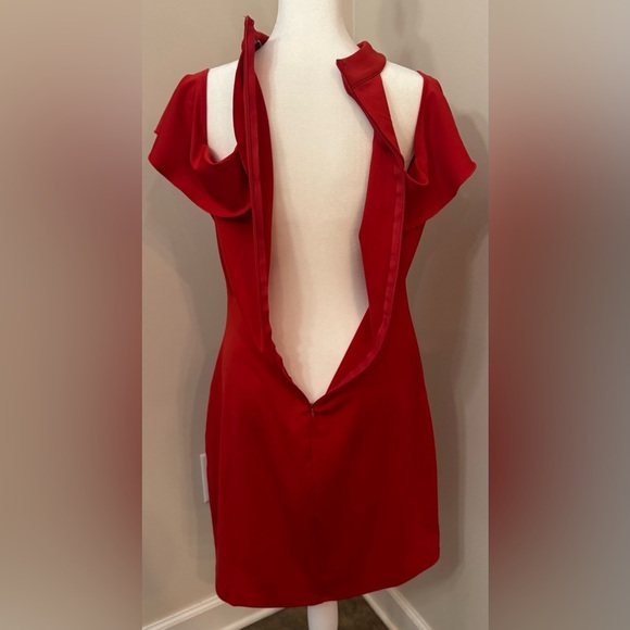 Zeagoo Red Knee Length Dress Size Large Stretch NWT - Picture 5 of 9